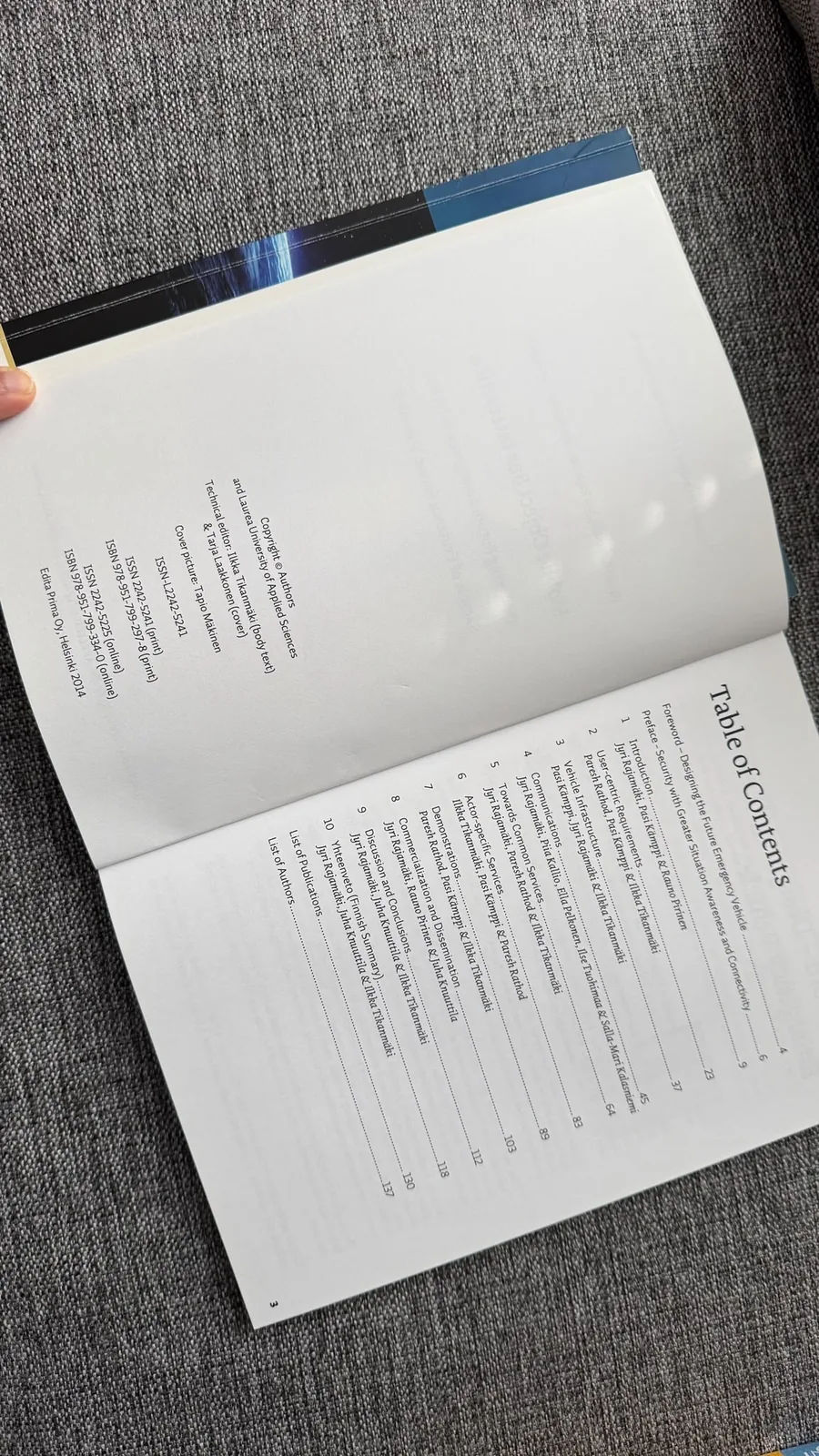 Mobile Object Bus Interaction table of contents