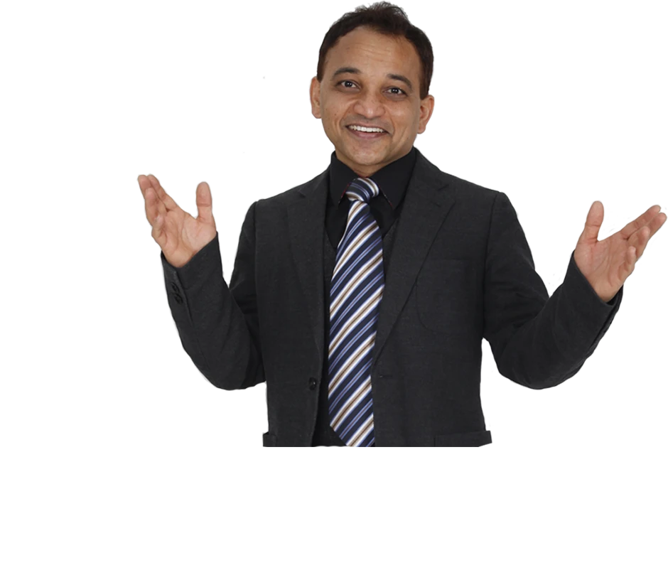 Paresh Rathod welcoming visitors with open hands