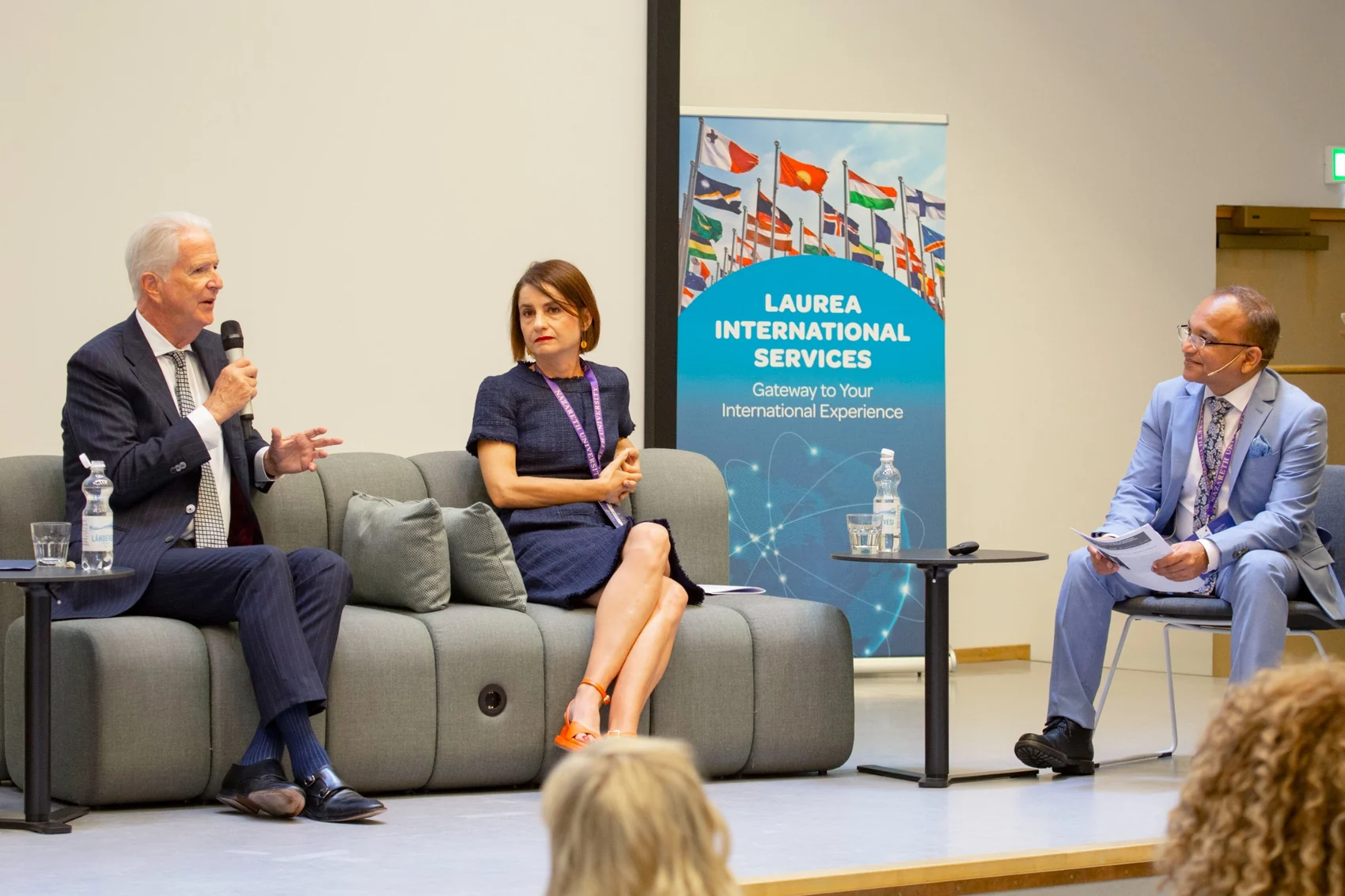Paresh Rathod speaking on leadership in a European panel